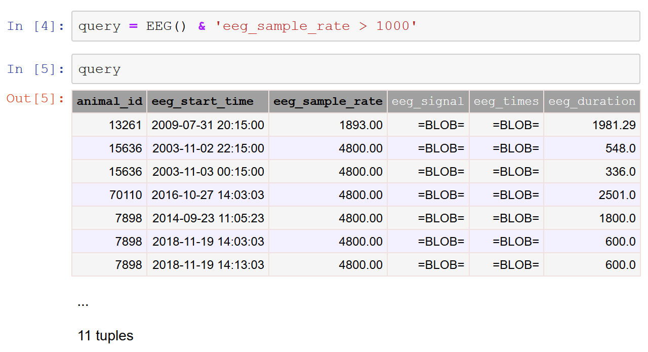 query object preview